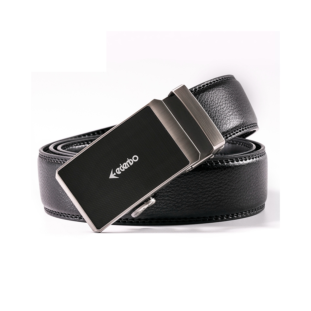 爱登堡 时尚商务休闲皮带f-2778 黑色